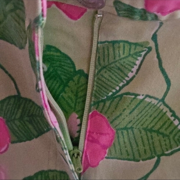 91 LILLY PULITZER MANDEVILLA GREEN PINK FLORAL PANTS WOMEN'S SIZE 4 - Picture 6 of 8